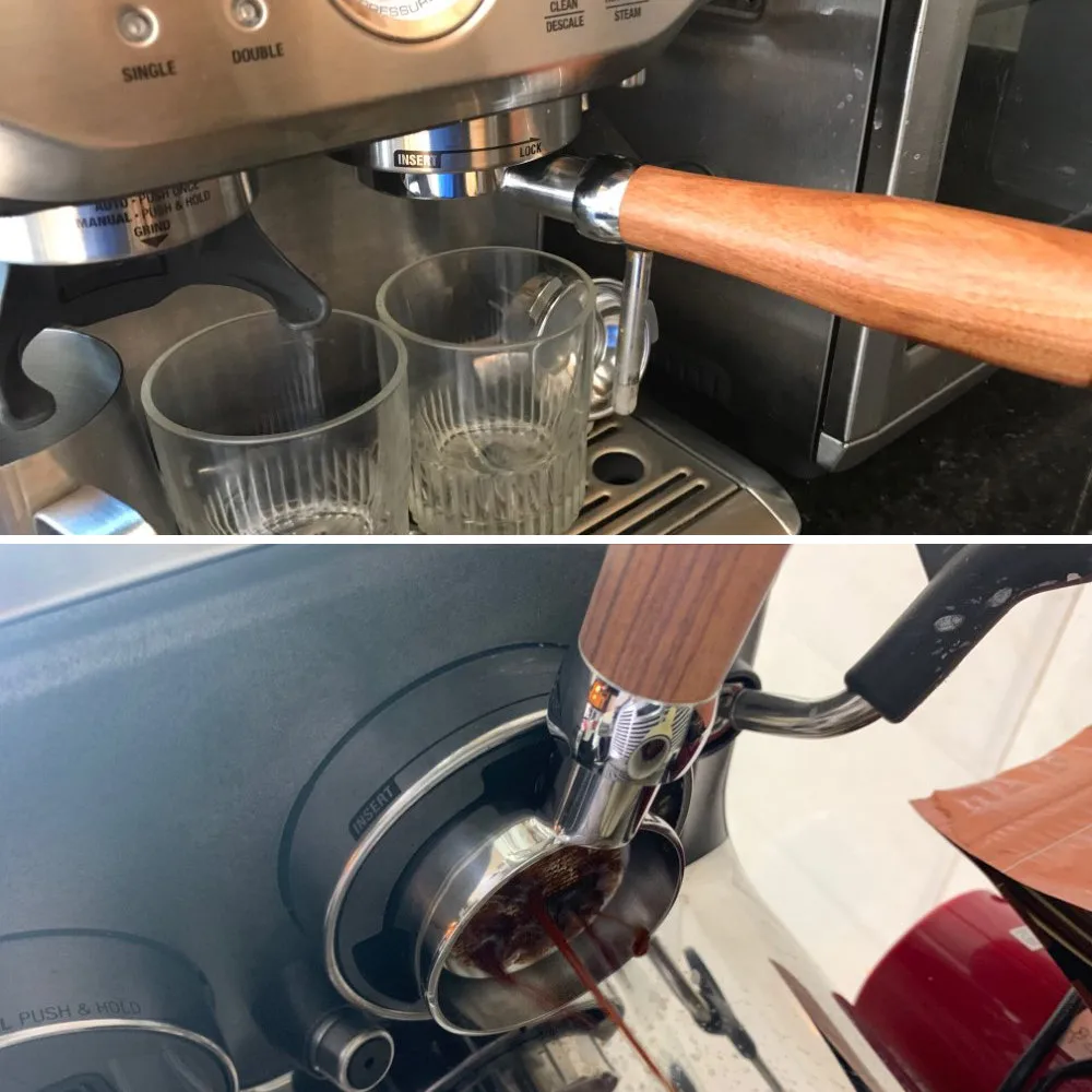 

Coffee Bottomless Portfilter For870/878/880 Filter Basket Stainless Steel Espresso Machine Tool 54mm handle