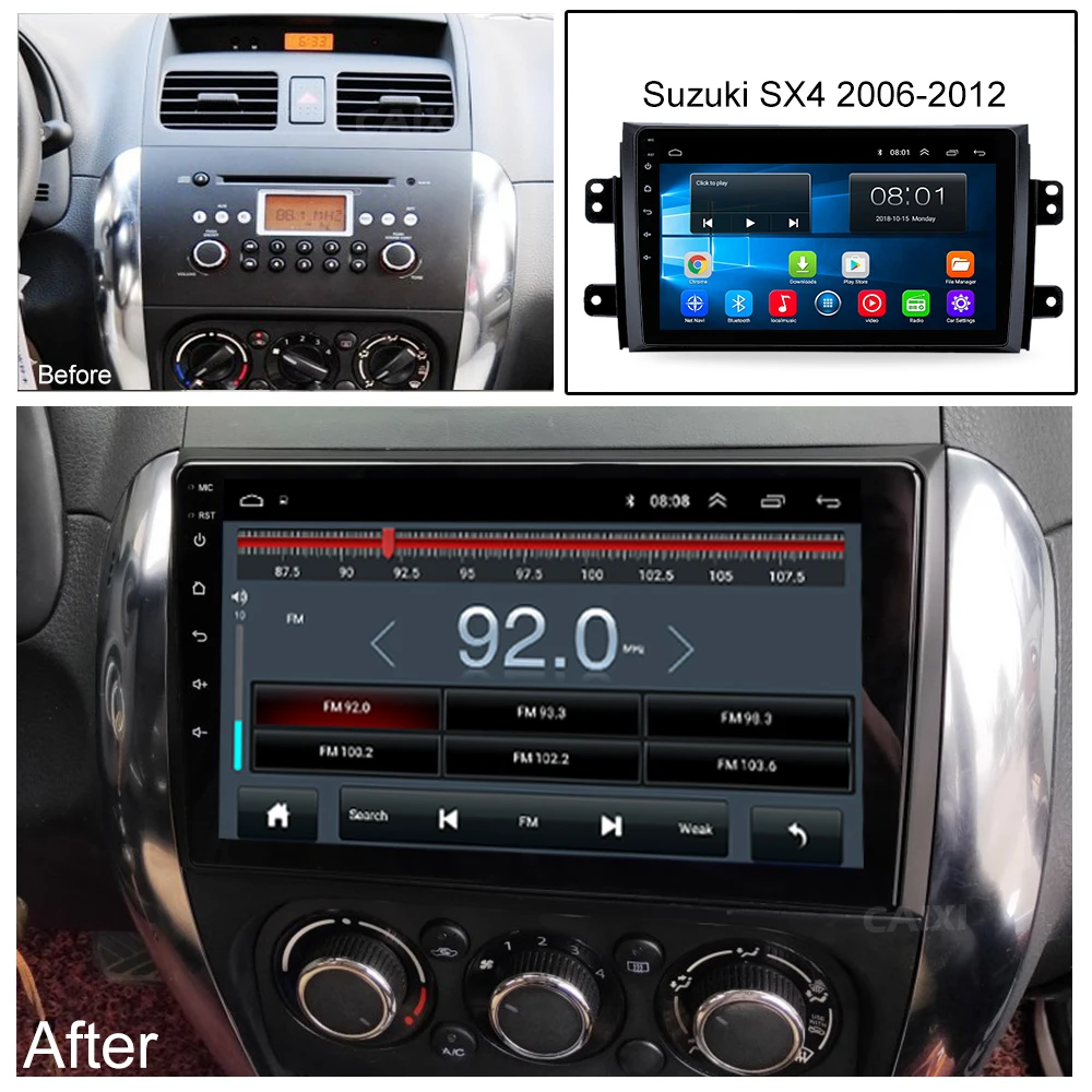 CAIXI Car Android 8,1 радио мультимедиа плеер для Suzuki SX4 2006 2007 2008 2009 2010 2011 2012 2013 автомобиля gps Navigatio плеер