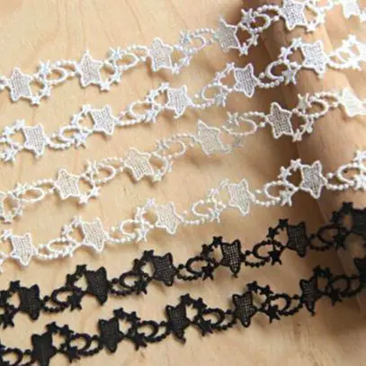 

1yard Width:1.5cm Exquisite Star Bead Chain Water-soluble Lace Pure Embroidered Clothing Sewing Accessories (SS-2049)