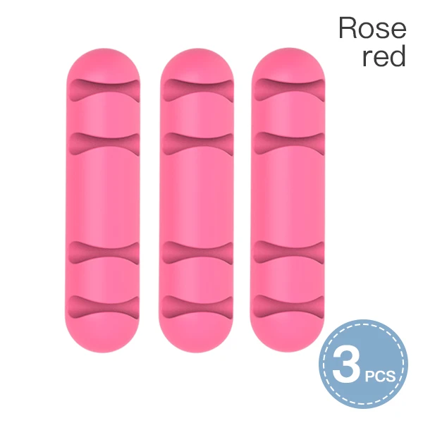 3PC Pink ACCEZZ 4 отверстия USB Кабельный органайзер Winder управление зажимы офис Настольный Телефон держатель для наушников Мышь Клавиатура провода Шнур Winder - Цвет: 3PC Pink