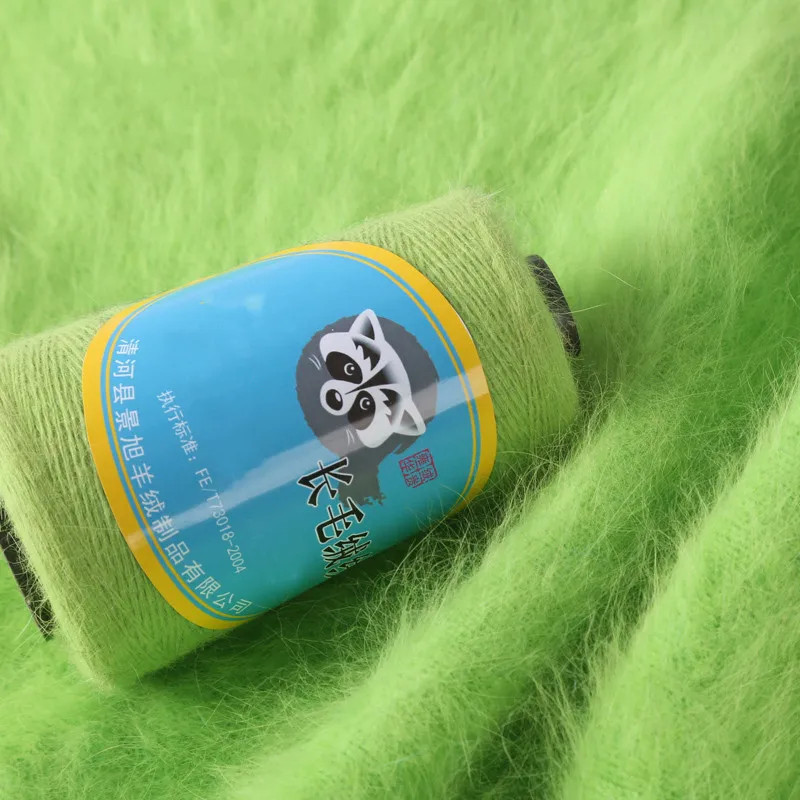 Пушистая длинная норковая кашемировая пряжа для ручного вязания женщин шарф и