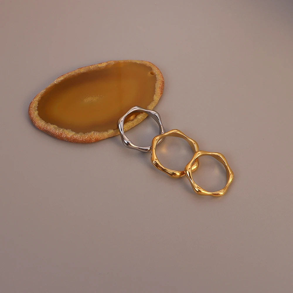 

SODROV ювелирные изделия из нержавеющей стали бамбуковое кольцо шестигранное модное кольцо для женщин влюбленных BSA090