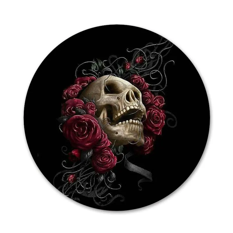 58mm Retro Style Flower Skull Crown Kitchen Home Decor Refrigerator Magnetic Stickers Opener Beer Coke | Дом и сад