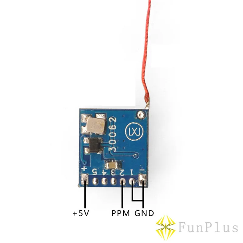 2 4G микро приемник DSM2 Micro RC PWM 5 канальный RX 6 каналов PPM сигнал Выход 3 7 в постоянного