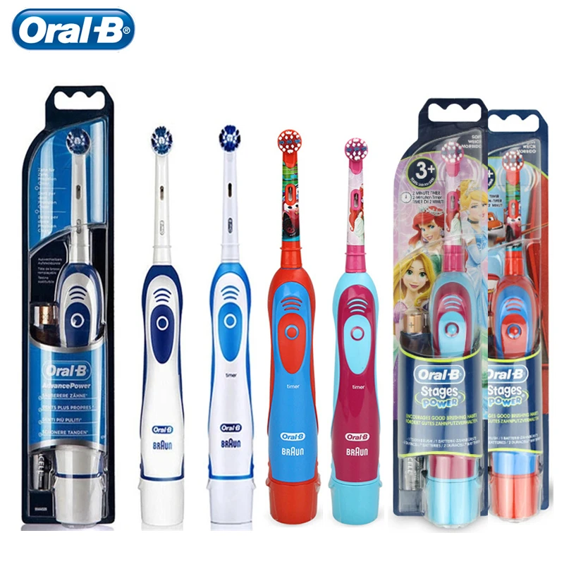 Original Oral B Electric Toothbrush for Adults Children Kids Battery Powered Rotation Type Gum Care Soft Bristles Deep Cleaning