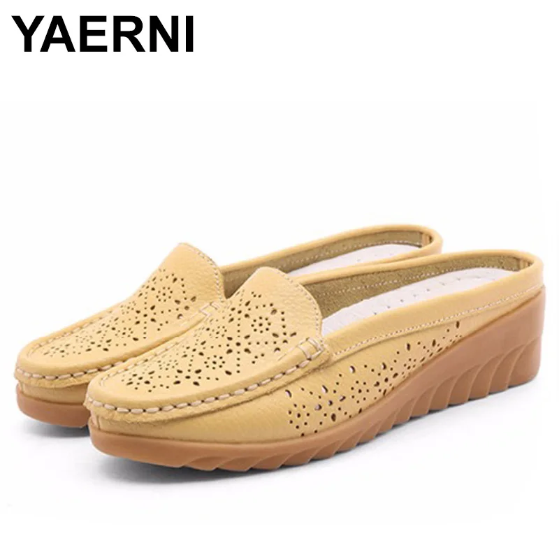 

YAERNI Summer Women's Slippers,Fashion Casual Shoes Half Sandals,Wedges Shoes Classical Non-Slip Zapatillas Mujer Sandalia 544