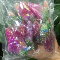natural aura wand stone clear quartz crystal titanium bismuth rainbow healing reiki chakra treatment minerals for gifts