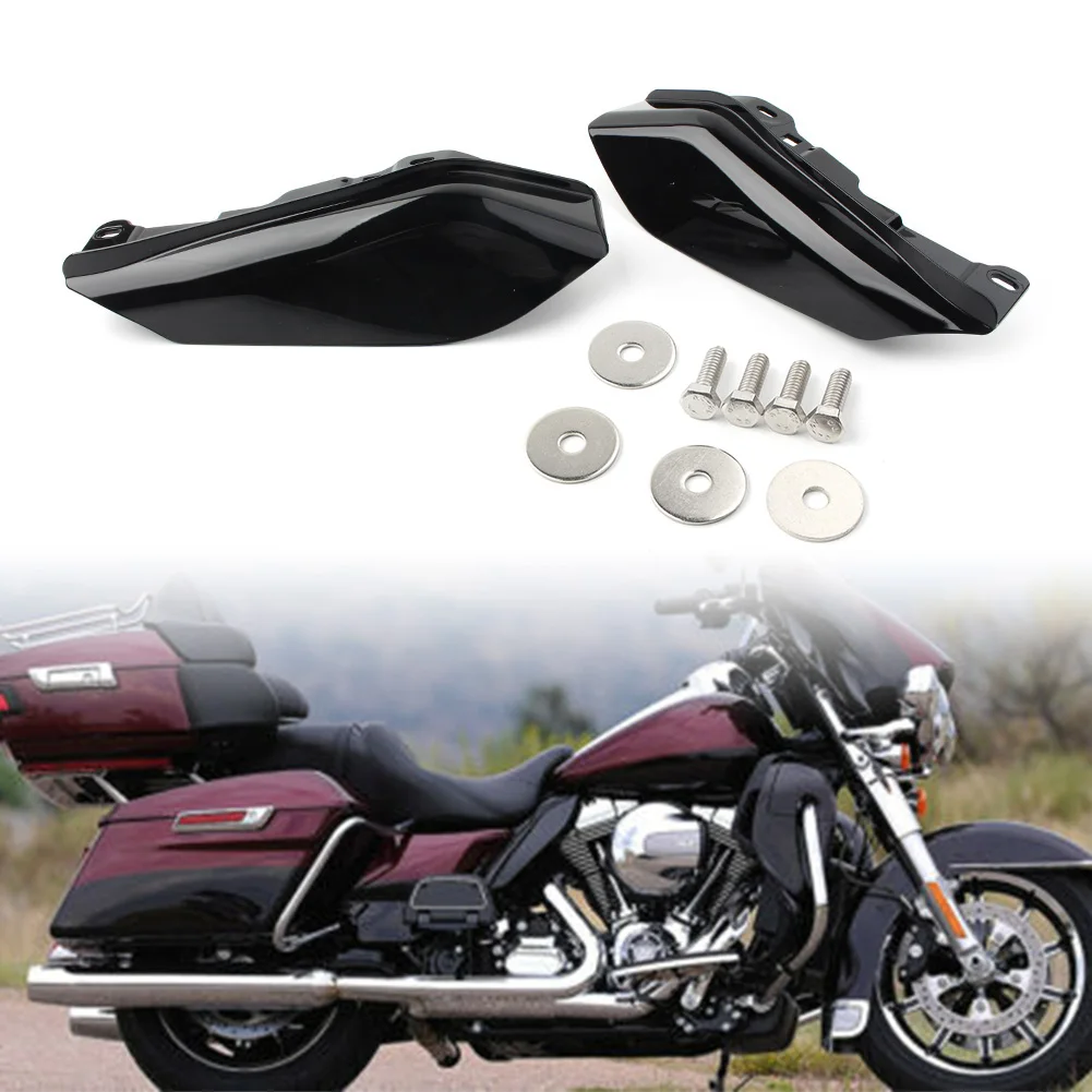 

2x Matte Black Motorbike Heat Shield Mid-Frame Air Deflector Trim For Harley Street Glide FLHTCU FLHTCUL FLTRU FLHTK 2009-2016