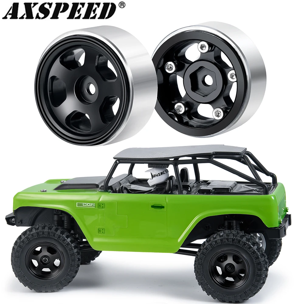 

AXSPEED 4 шт. 1,0 "CNC Металлические колесные диски Beadlock для 1/24 RC Гусеничный автомобиль Axial SCX24 90081 AXI00001 AXI00002 AXI00005 Ступица колеса