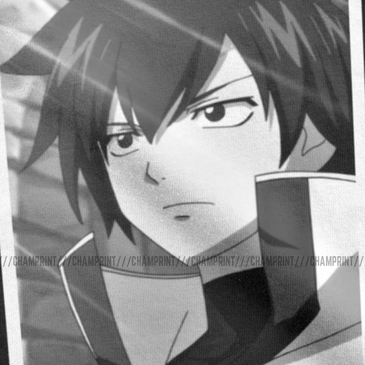 Для мужчин футболки с принтом Fairy Tail серый хлопковые короткий рукав Fullbuster Люси