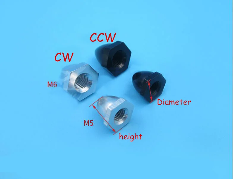 2 шт. M5/M6 самоблокирующаяся гайка вала двигателя CW/CCW 1806/2204/2205/2212|Детали и