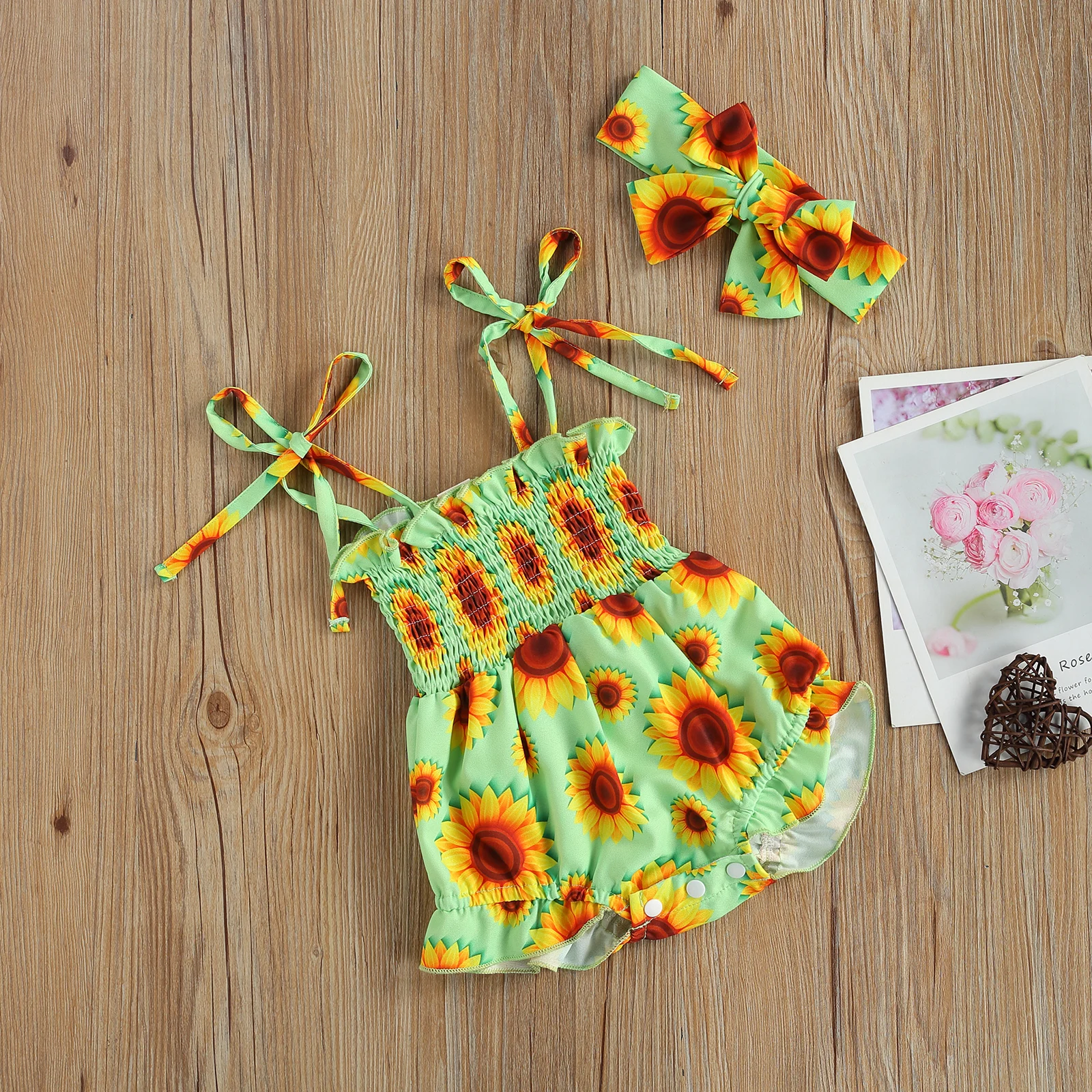 Tops de mameluco Floral para beb&eacute;s, diadema para beb&eacute;, cabestrillo sin mangas para deportes en casa, ropa de cintura alta para dormir, nuevo estilo 2021-2