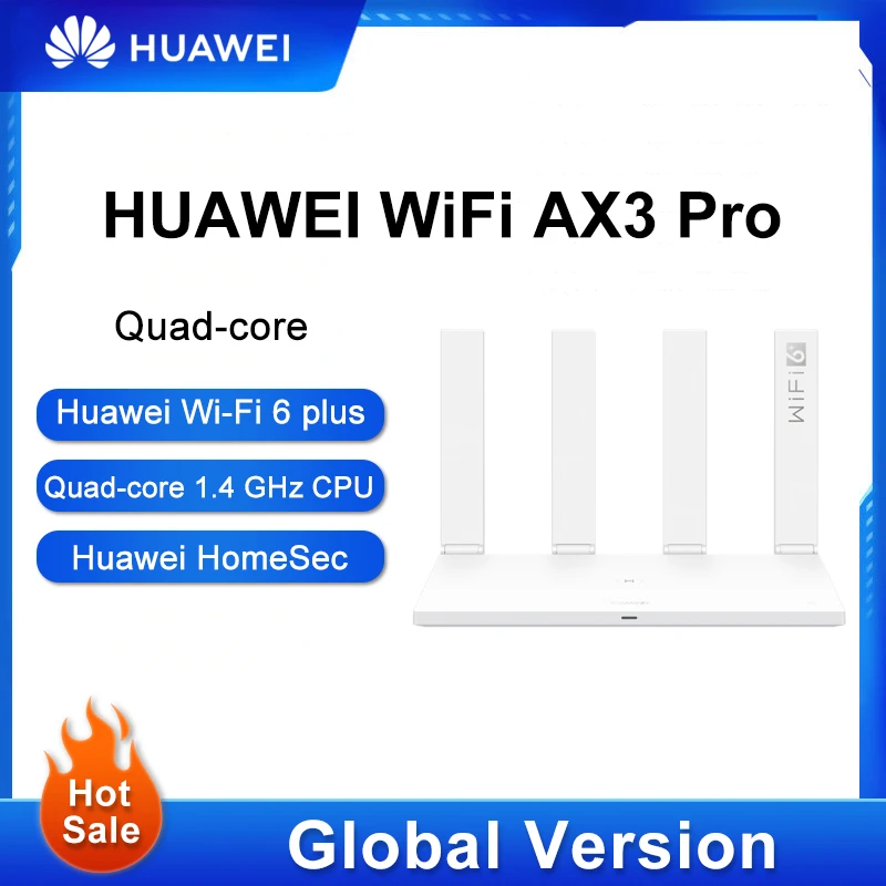 Original HuaWei  Global Version AX3 PRO Quad-Core 1.4Ghz Wireless Wi-fi Router Wi-Fi 6+ 3000 Mbps  Wifi Signal Amplifier