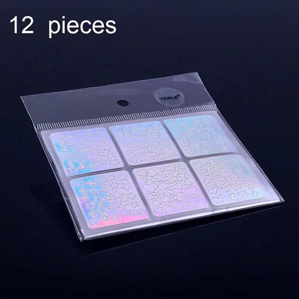DIY стикер для дизайна ногтей Полые печатные наклейки опалубка полые Маникюр