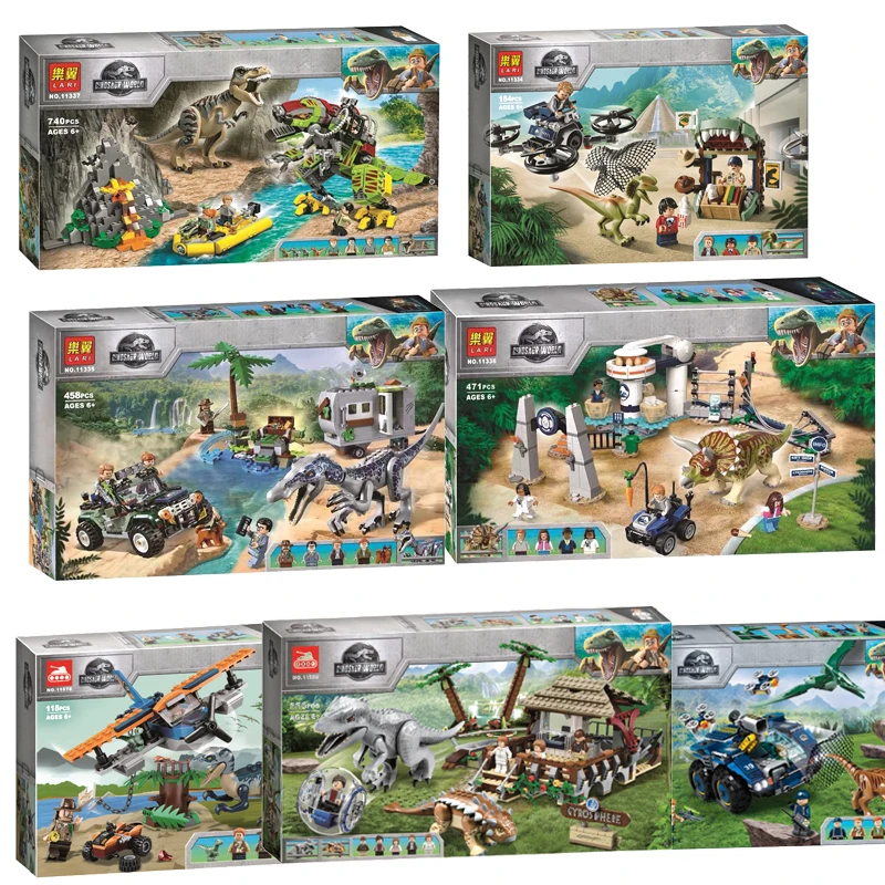 

New World Dinosaur Set 11335 11336 11337 Gyrosaurus and Toothless Pterosaur escape Building Blocks Bricks Toys Gift for Children