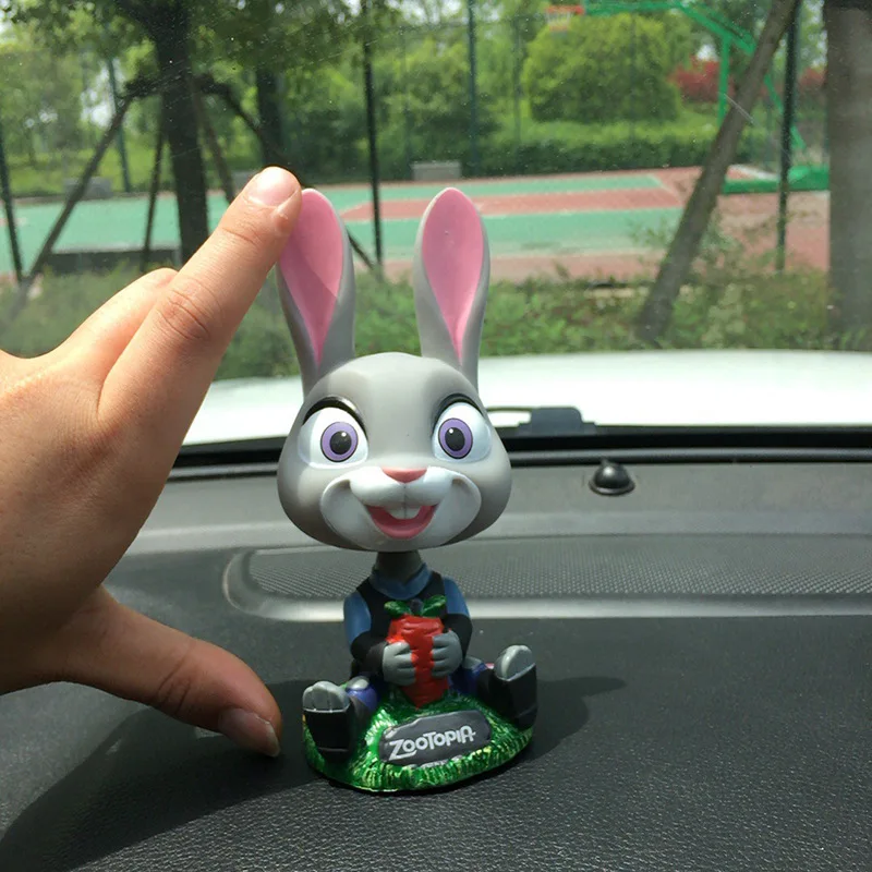 

Disney Zootopia Rabbit Judy Fox Nick Car Shaking Head Doll Decoration Toys Hobbies Action Figures Toys For Children Gift