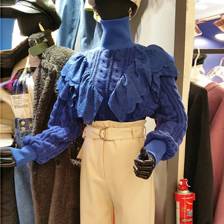 [EWQ] Весна 2020 новинка водолазка пуловеры вязаные пальто Корея с толстым теплым