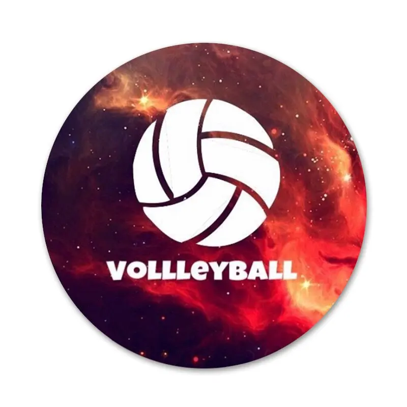 

Volleyball Sports Icons Pins Badge Decoration Brooches Metal Badges For Backpack Decoration 58mm