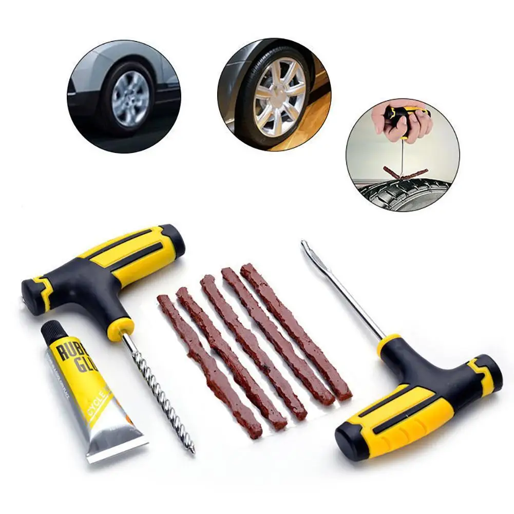 

Car Tire Repair Tool Tire Repair Kit Studding Tool Auto Plug Garage Car Set Tubeless Accessories Tire Puncture Bike Tyre N8K7