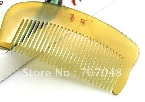 Wholesale free shipping via CPAM 10 pieces/ lot , high quality natural buffalo horn hair comb /hair brushes/+