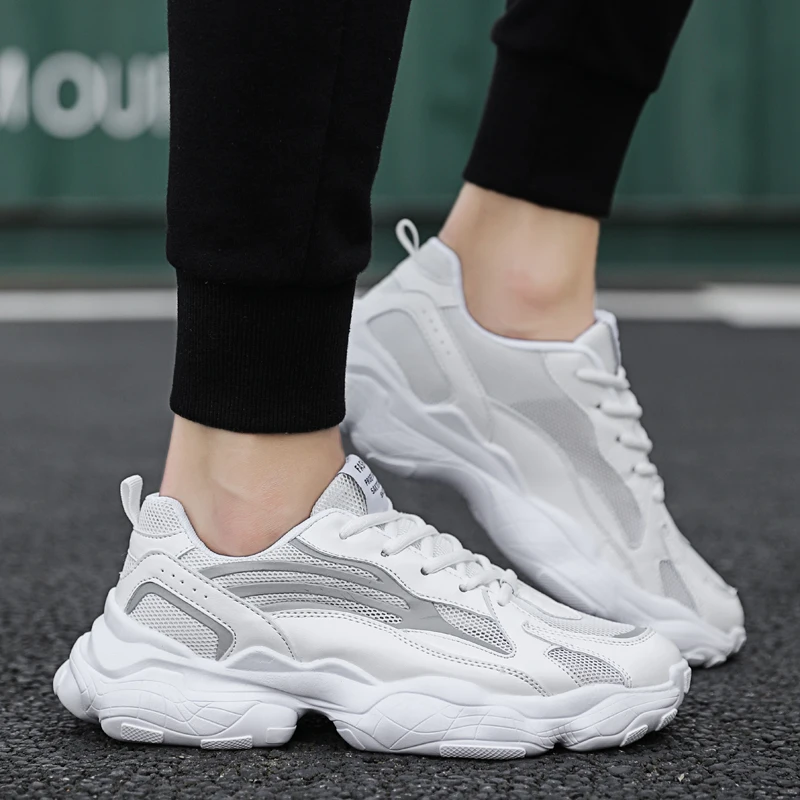 Новинка мужская обувь на шнуровке сетчатые легкие удобные дышащие Прогулочные