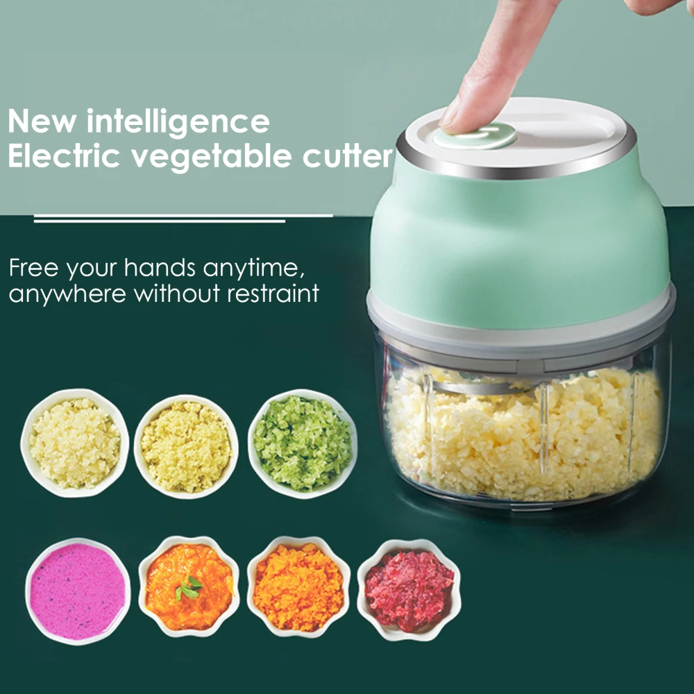 

Electric Garlic Food Vegetable Chopper Squeezer Meat Grinder Mini Crushed Garlic Masher Machine Garlic Artifact Kitchen Gadget