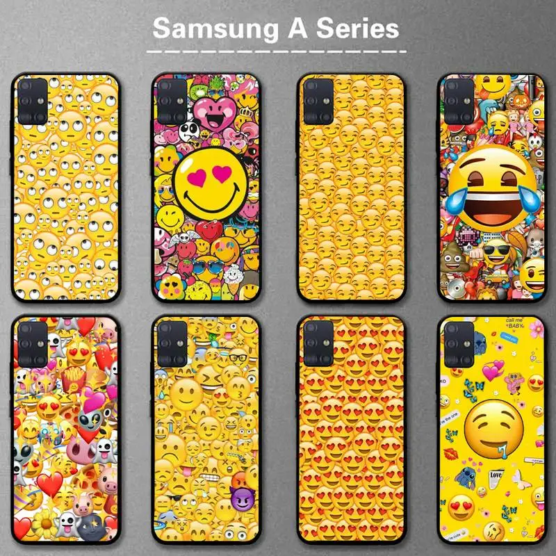 

Love-Smilies-face-emoji-Poster Phone Case For Samsung A20s A30S A31 A40 A50S A51 A70 A71 A80 5G A32 A02 Fundas Coque