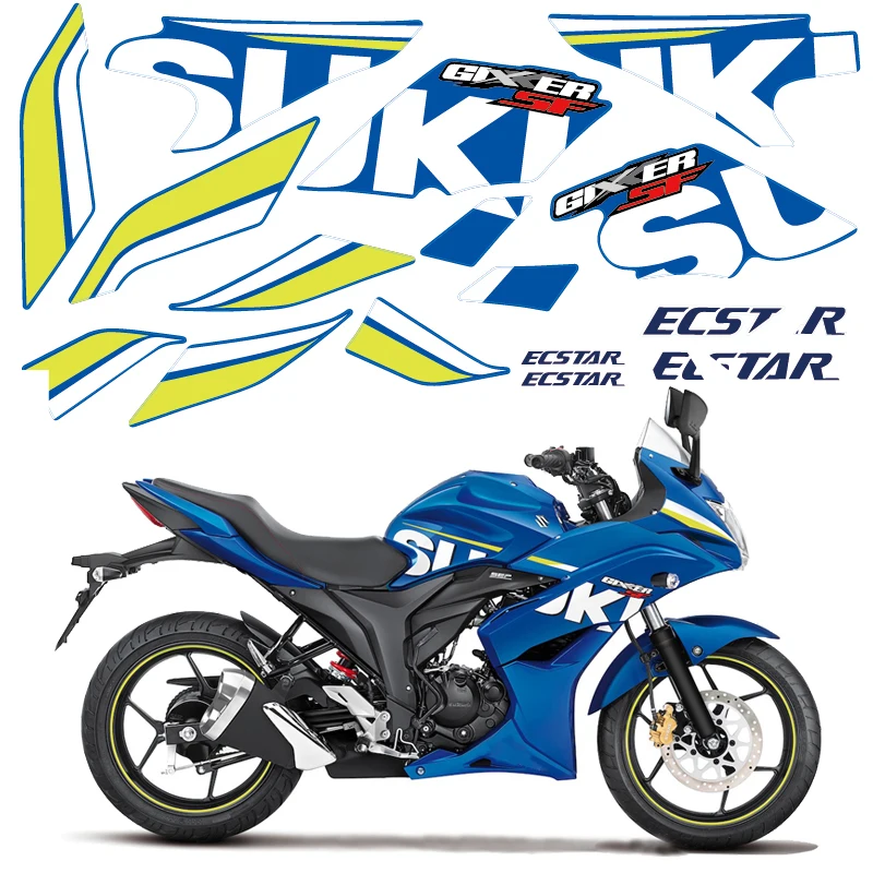 New 3D Suzuki Gixxer Sf 150 155 Sticker Graphics Body Kit Custom Racing Decal Accessories Red