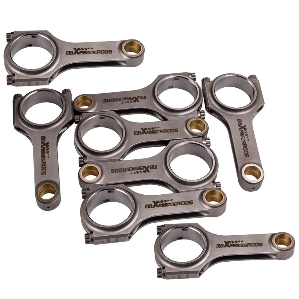 

8pcs Conrods Con Rod 143mm EN24 MSR Connecting Rods for BMW M60 M60B40 4.0L M62 4.4L H Beam Connect Rods TUV Bielle Pleuel