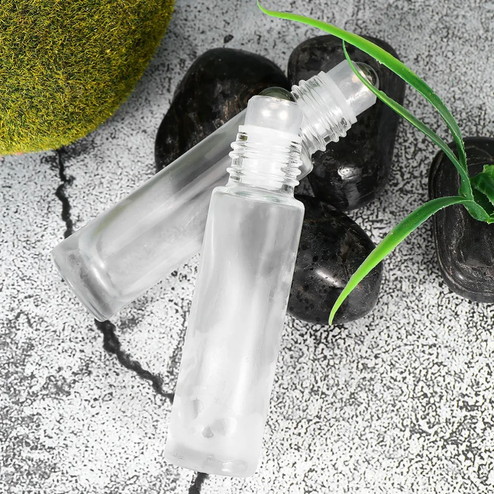 

12pcs 10ml Essential Oil Roller Bottle Empty Glass Bottle Frosted Bottle