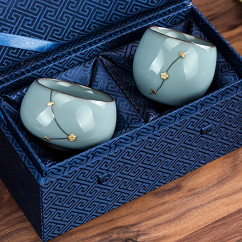 

Luxury Ceramic Tea Cup Vintage Handmade Porcelain Creative Modern Tea Ceremony Tea Cup Bowl Kubek Do Herbaty Teaware DG50TC