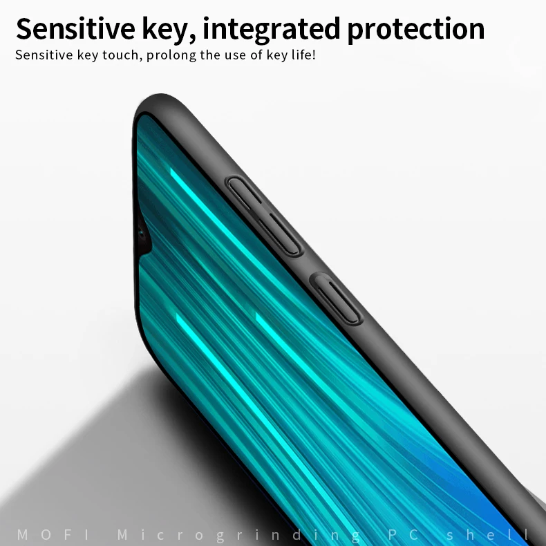 Оригинальный чехол MOFI для Redmi Note 8 Pro жесткий из поликарбоната Xiaomi пластиковый