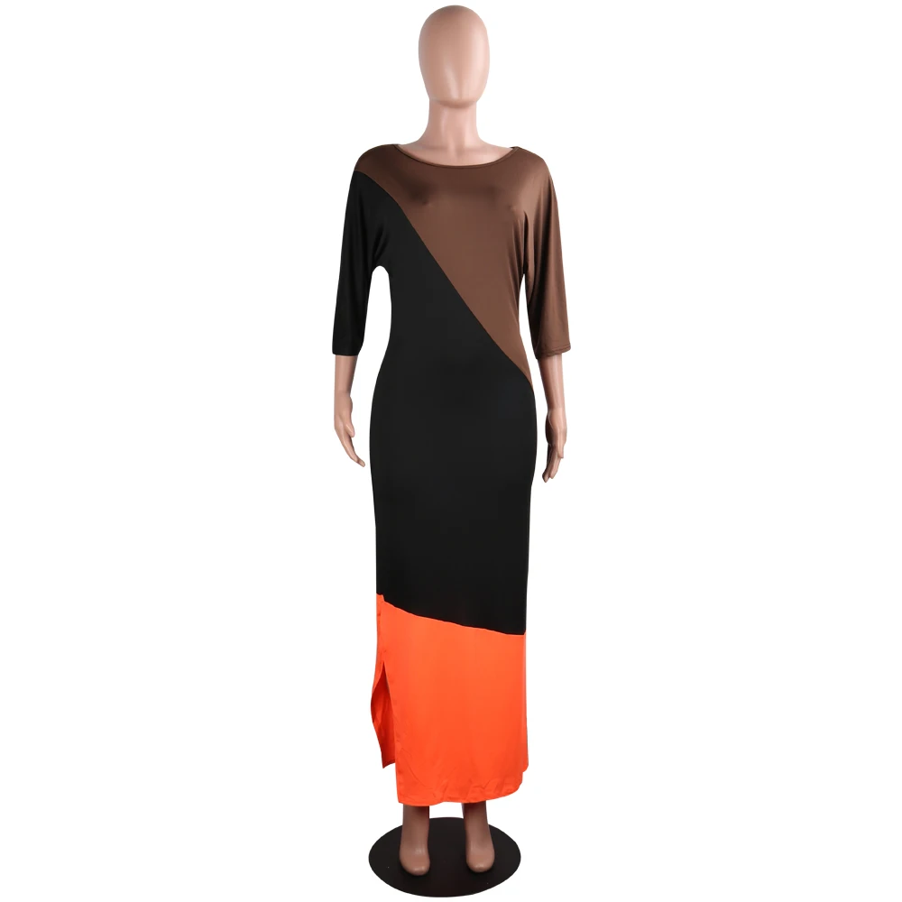 Женские летние платья плюс размер женское Винтажное с круглым вырезом