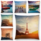 Чехол MIAOTU с изображением Парижа эйфелевы, подушка с Башней, наволочка для дивана, декоративная подушка для гостиной