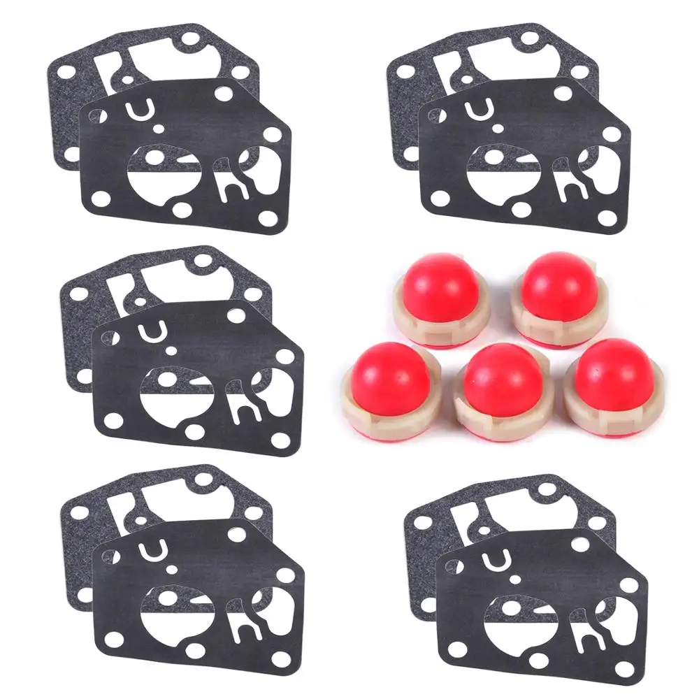 Набор для Ремонта Карбюратора праймер и прокладка диафрагмы 5 комплектов/10