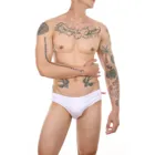 Мужские плавки с низкой посадкой, пикантная пляжная одежда, Трусы-брифы, купальный костюм