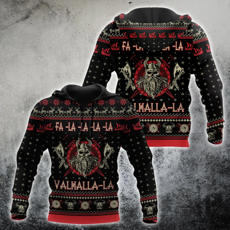 

2021 Newest Autumn Mens Hoodie Christmas Viking Odin 3D All Over Printed hoodies and Sweatshirt Unisex Casual Stree Sportswear