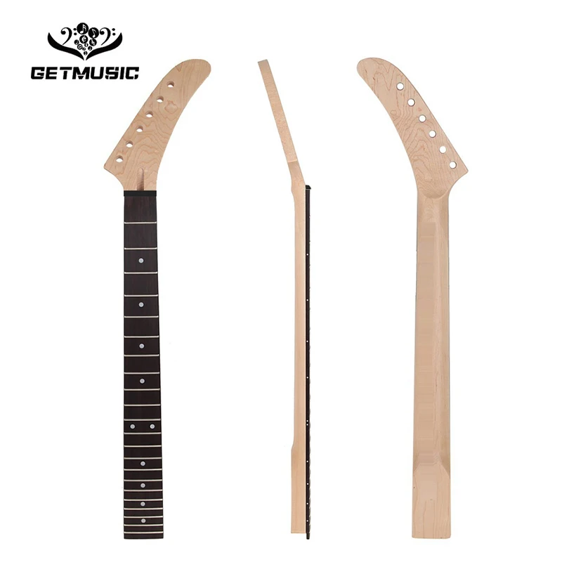 22 Лады банан клен гитара шеи палисандр гриф белая точка инкрустация для ST Strat