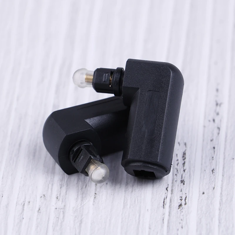 

2pcs 90 Degree Digital Optical Audio Cable Adapter Male to Female Right Angle 360 Rotates for Toslink Optical Cable TV Adapter