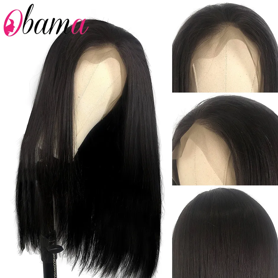 Полный парик шнурка малазийские прямые кружевные передние человеческие волосы