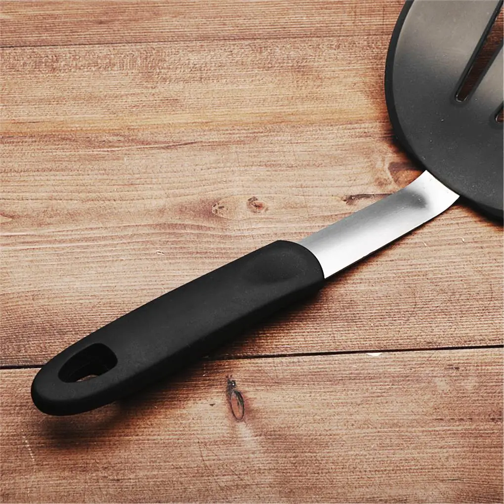 

Circular Slotted Spatula Silicone Hanging Fried Turner Non-stick Home Kitchen Cookware