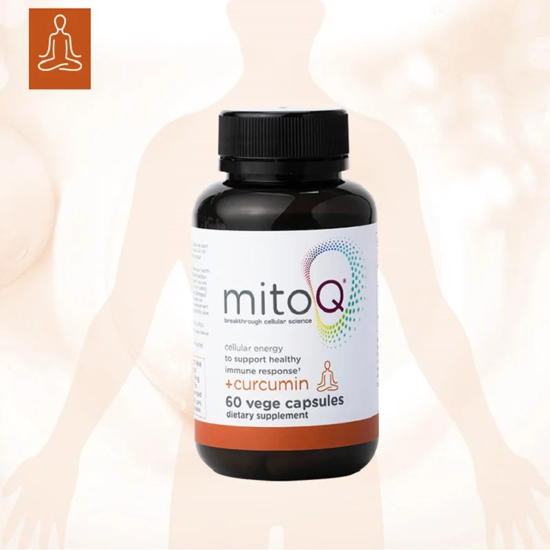 

MitoQ Longvida Curcumin Turmeric Capsules Brain Health Mental Clarity Focus Supplement Cushioning Lubrication Joint Mobility