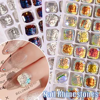 10pcs 3d shiny relief lotus diamonds nail rhinestones diy manicure ornaments