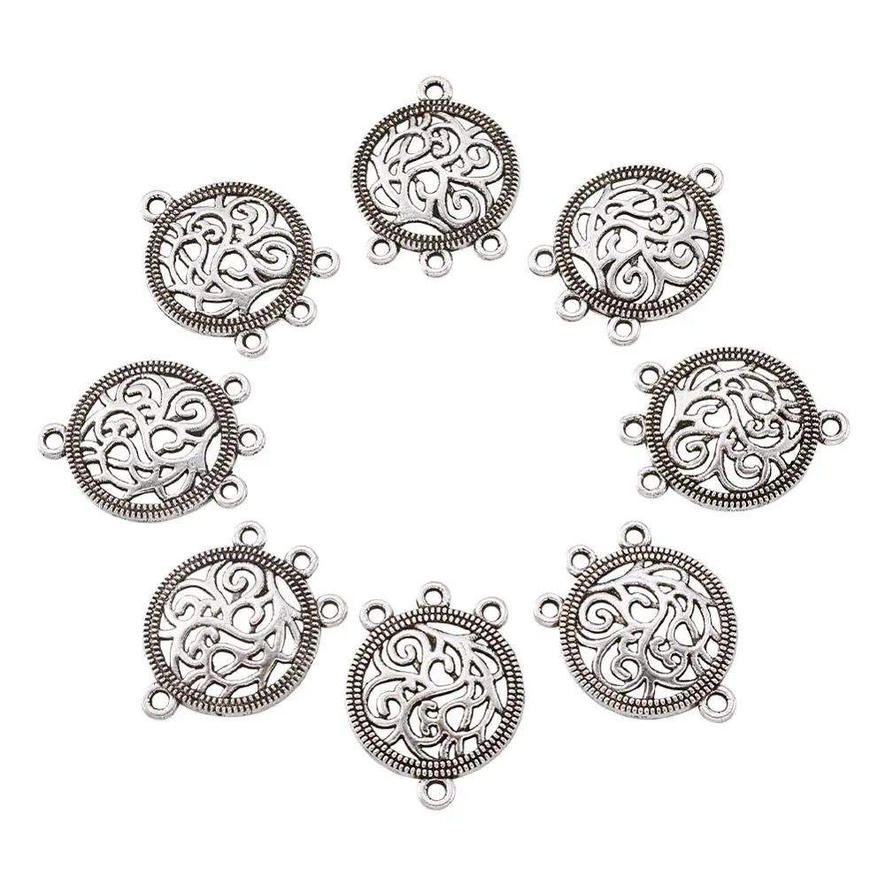 Составные звенья для люстры в тибетском стиле античного серебра изготовления