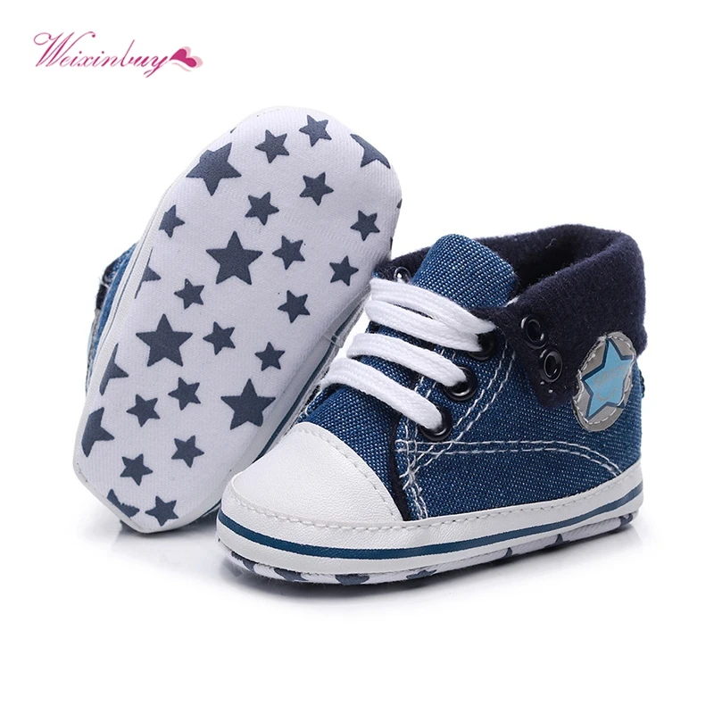 

New Canvas Baby Shoes Newborn Baby Boys Girls First Walkers Shoes Sneakers Infant Toddler Soft Sole Anti-slip Baby Shoes