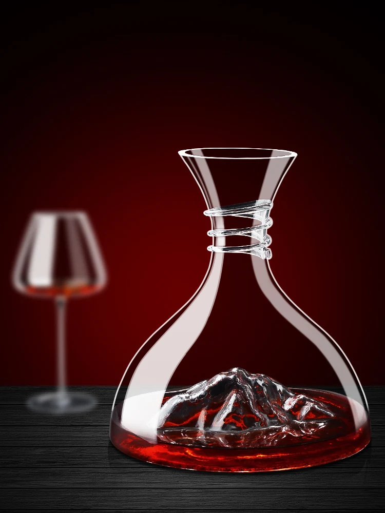 

Прозрачная стеклянная сетка, красный айсберг, графин, бытовой роскошный индивидуальный креативный высококачественный Хрустальный диспенс...