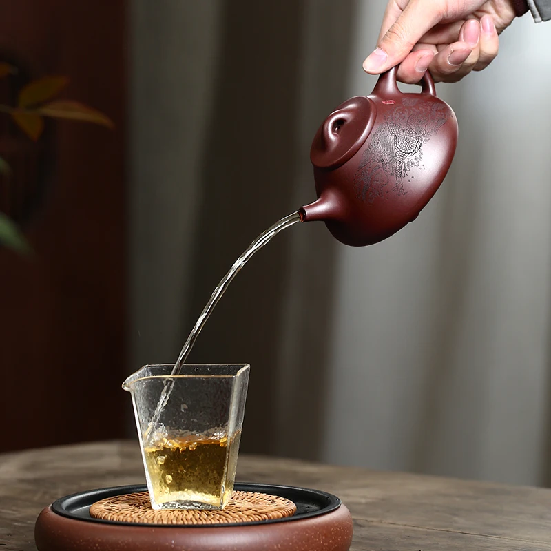 

recommended system of the engineering lee Lu Chun kiss tea set home auspicious dragon stone gourd ladle purple clay pot