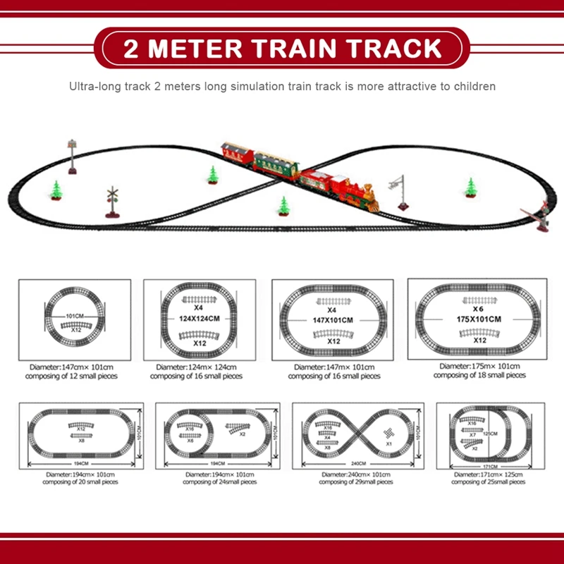 Набор железнодорожных дорожек UMW Deluxe с подсветкой и звуками Рождественская серия