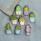 Броши С КАКТУСОМ и алоэ в горшке, 8 видов