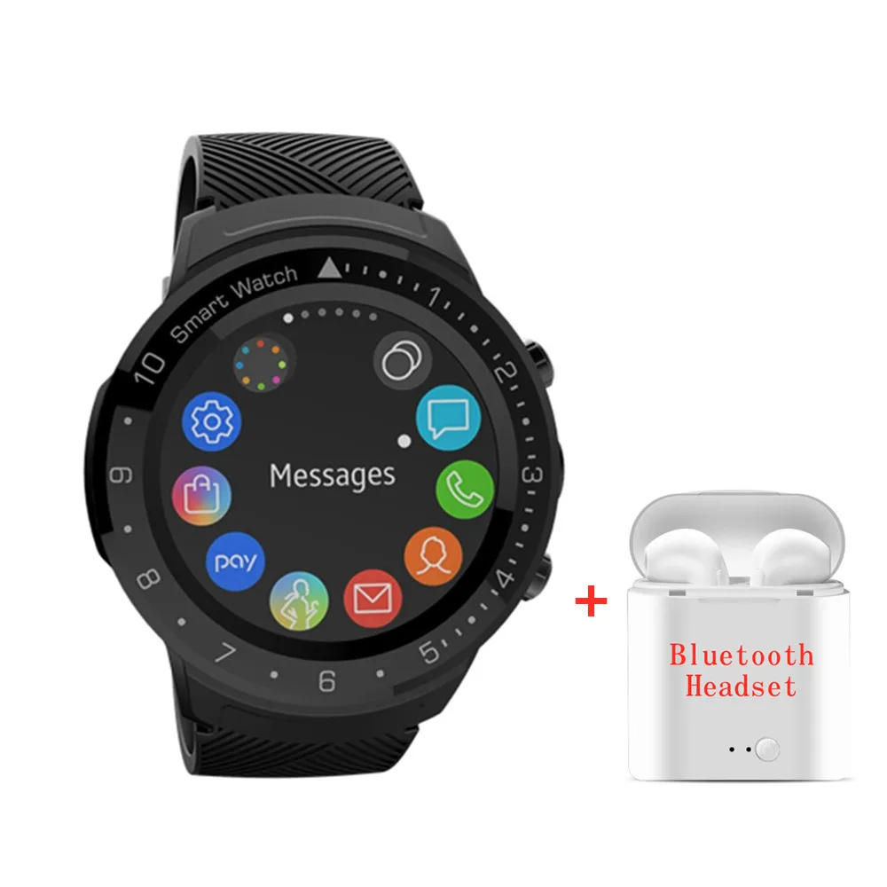 add headset LTE 4G Смарт часы Android телефон DA09 3 ГБ+ 32 ГБ трекер сердечного ритма для Android iOS Smartwatch водонепроницаемый для HUAWEI Watch 2 GT - Цвет: add headset